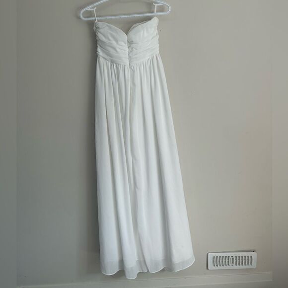Lulu’s Love and Be Loved Ivory Strapless Maxi Dress Sz M - Picture 11 of 16